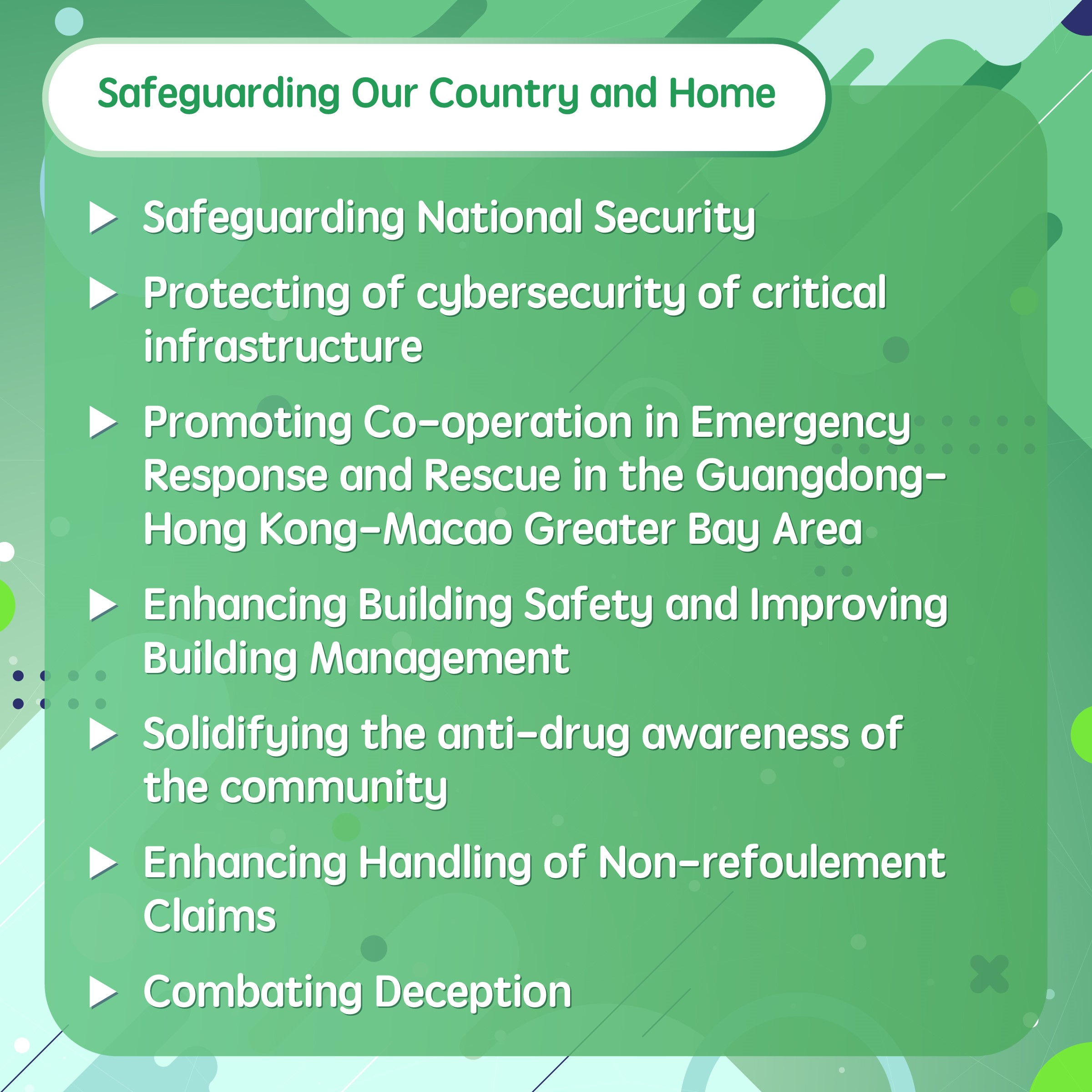 Safeguarding Our Country and Home